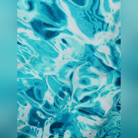 Michael Kors - Womens Printed Chain Lace-Up Swim Top CoverUp - Size M - Picture 3 of 8